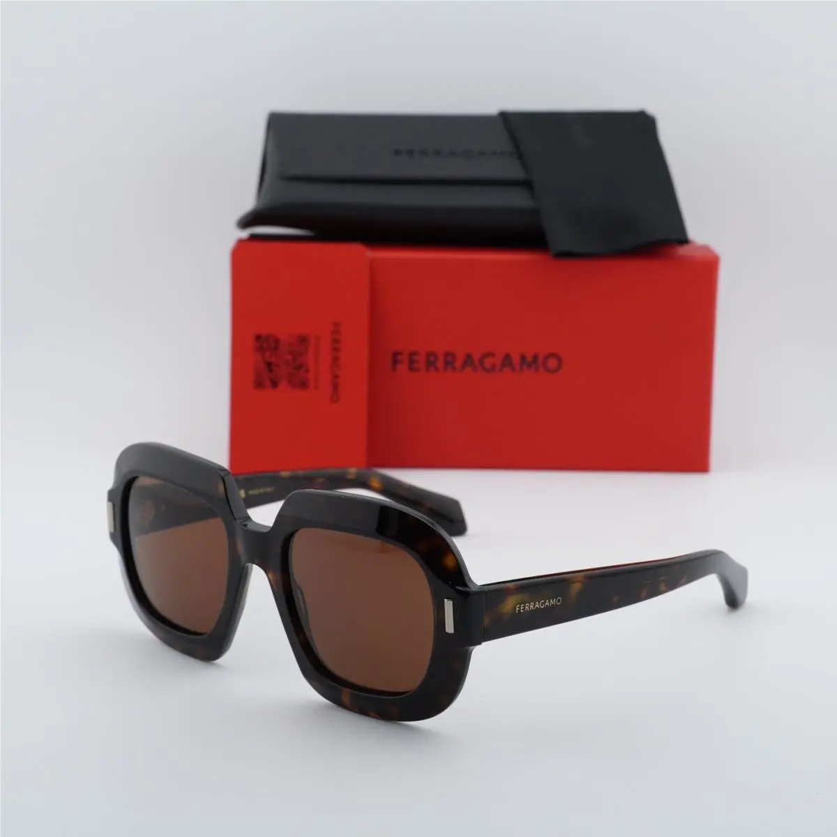 SF2068SE 242 Dark Havana/brown 54-20-145 Sunglasses by Salvatore Ferragamo