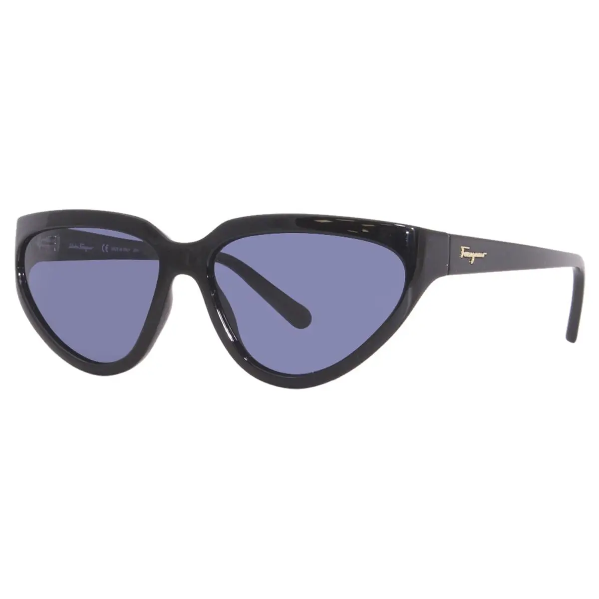SF1017S 001 Sunglasses Women`s Black/grey Lens Cat Eye 60mm by Salvatore Ferragamo