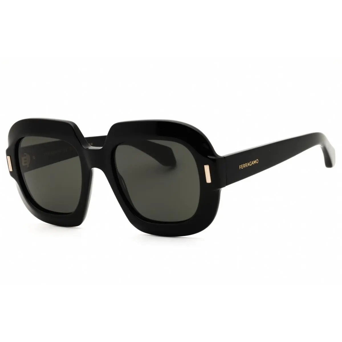 Salvatore Ferragamo SF2068SE 001 Sunglasses Black Frame Dark Grey Lenses 54mm