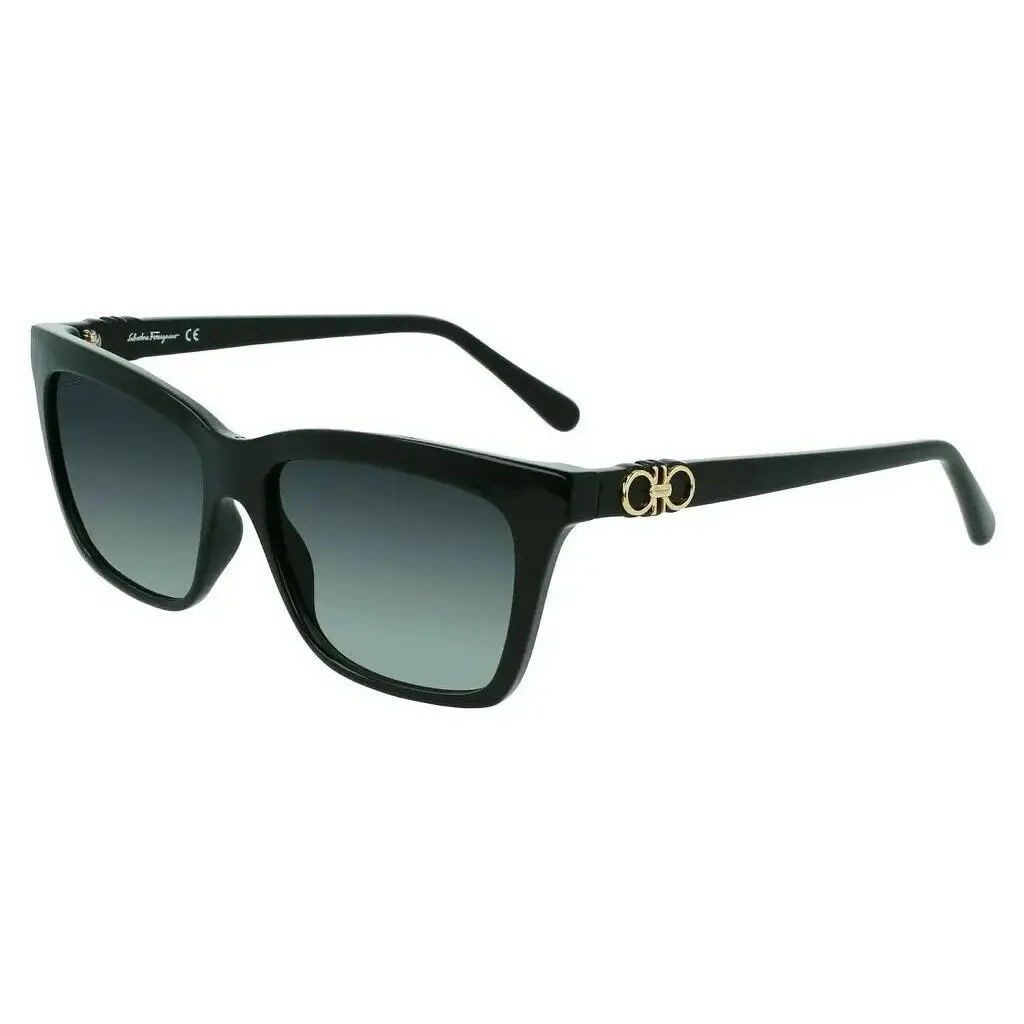 SF1027S 001 Women Square Black 55 16 by Salvatore Ferragamo