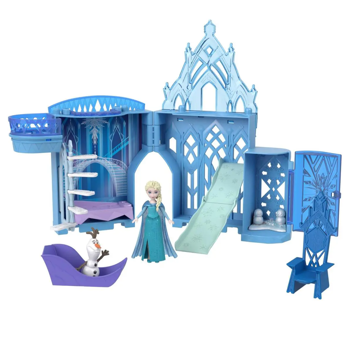 Mattel Disney Frozen Toys Elsa Stackable Castle Doll House Playset with Small D
