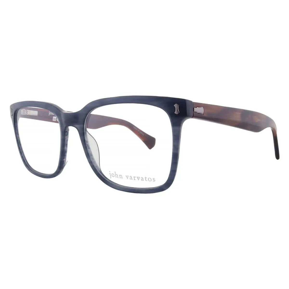 John Varvatos Demo Square Men`s Eyeglasses V415 0BLE 54 V415 0BLE 54