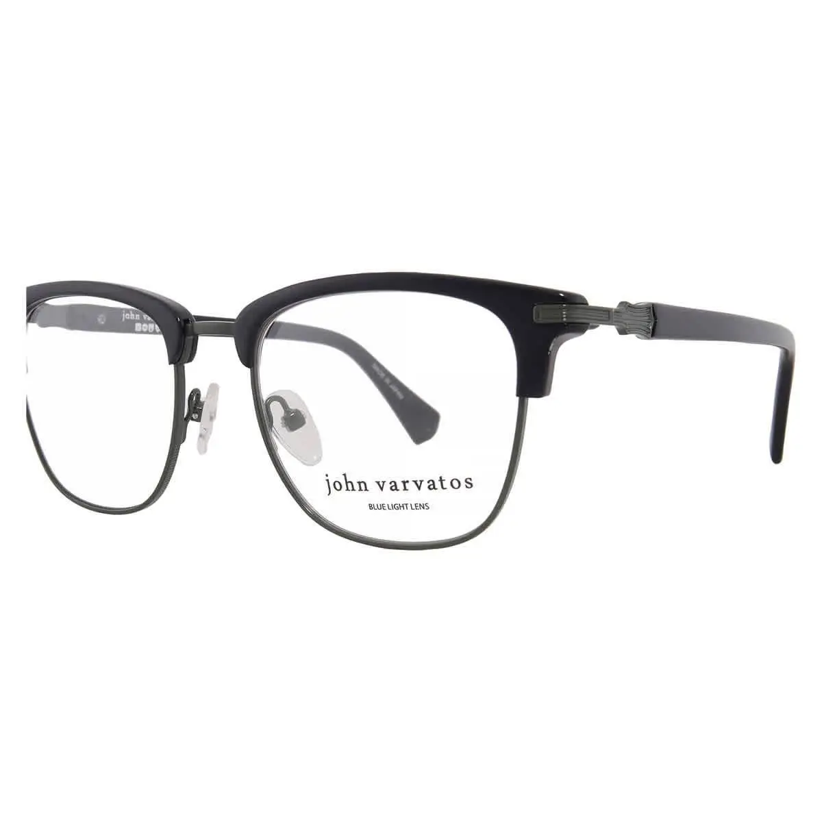 John Varvatos Demo Square Men`s Eyeglasses VJV193 0BLA 50 VJV193 0BLA 50