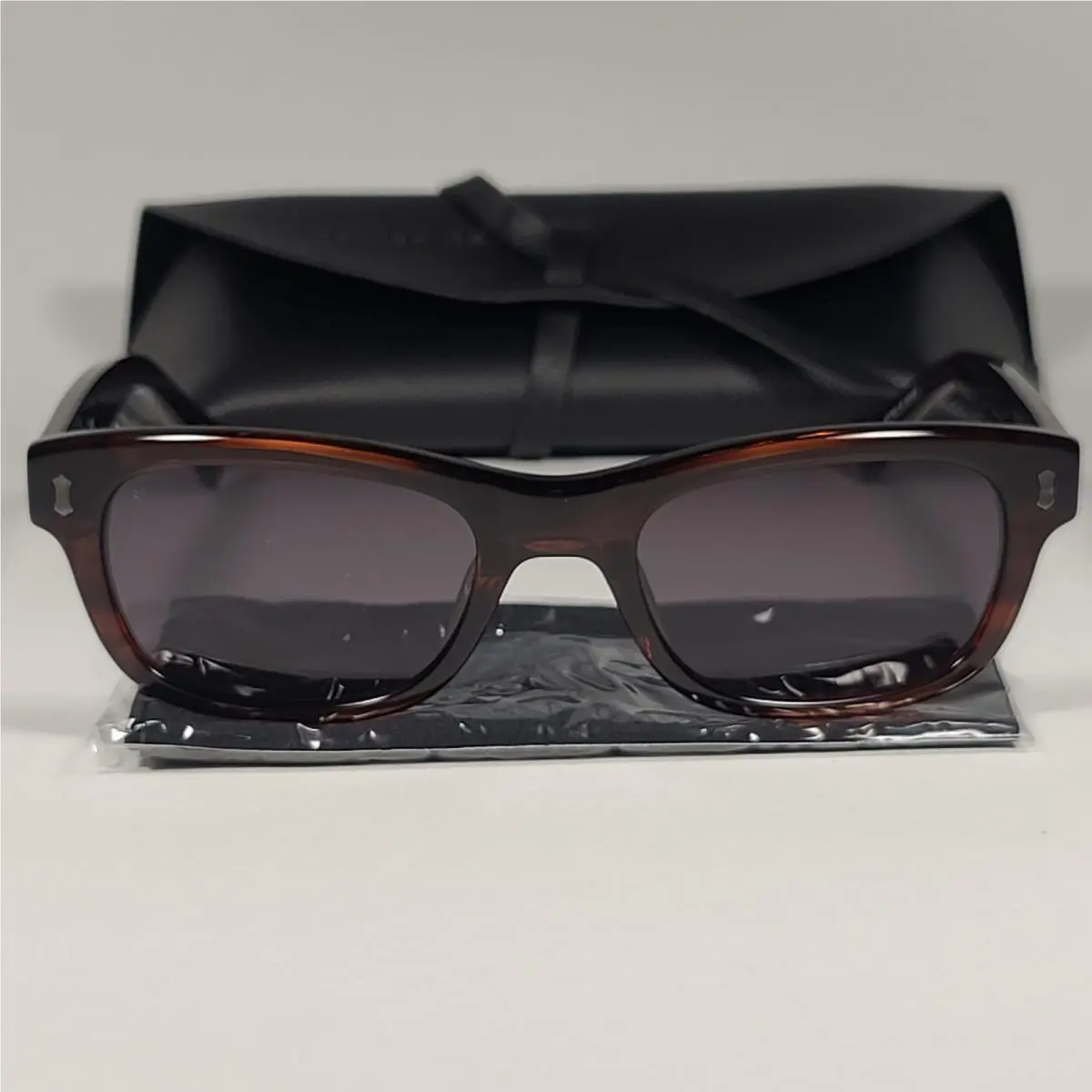 Men`s Rectangle Sunglasses JV V538 Brown Frame / Gray Lens by John Varvatos