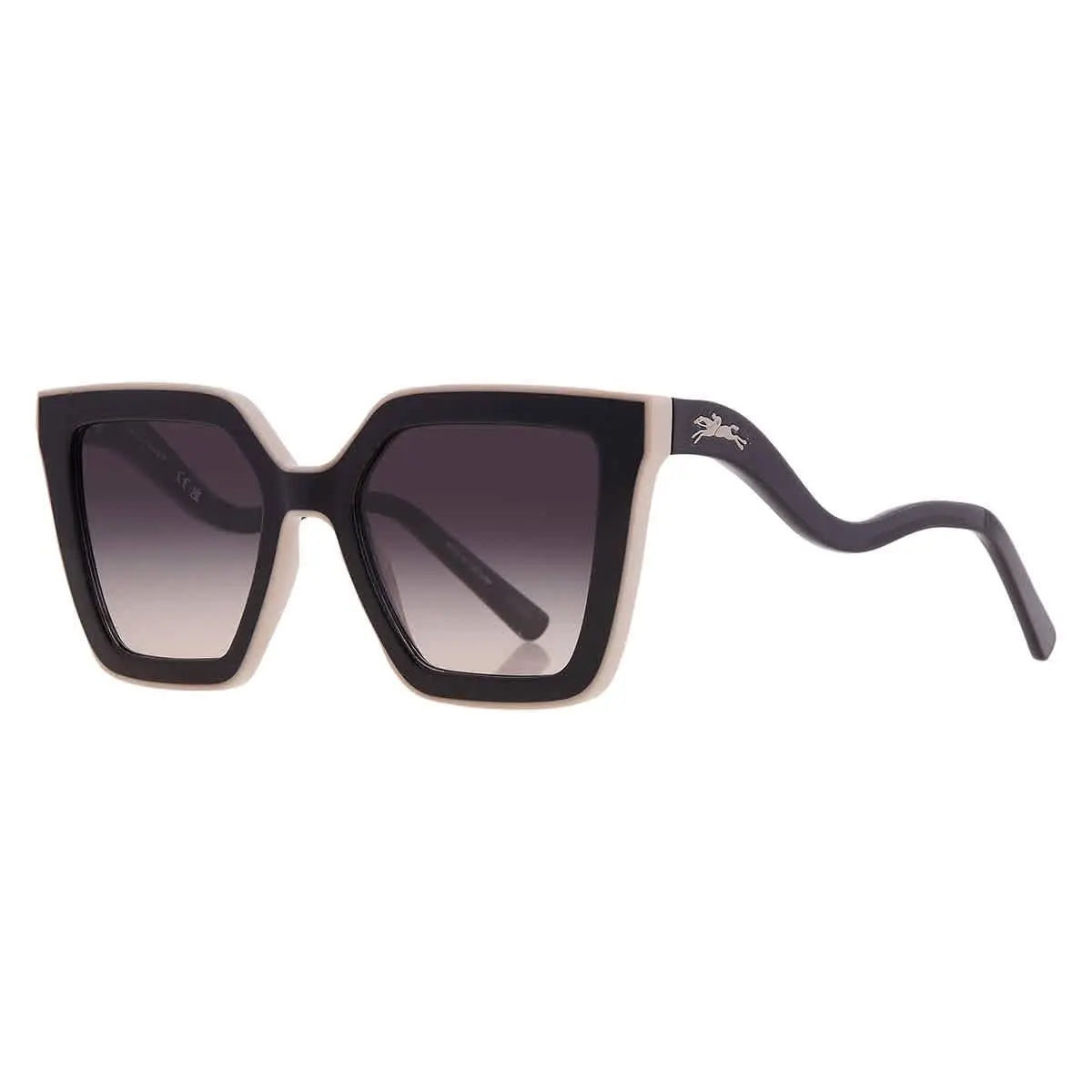 Longchamp Grey Gradient Irregular Ladies Sunglasses LO792S 001 53 LO792S 001 53