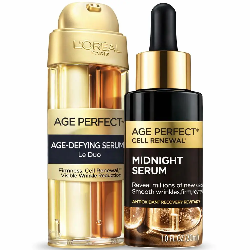L`oréal L’oreal Age Perfect Serum Set Le Duo + Midnight Anti Aging 2 Pack