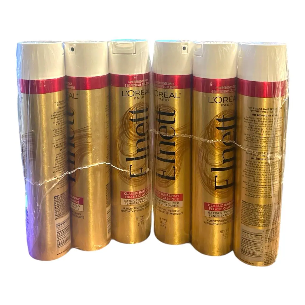 L`oreal Paris Elnett Classic Hairspray Extra Strong Hold 11oz Mfd 2025 Lot of 6