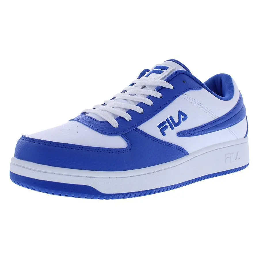 Fila A Low Leather Mens Shoes Size 11 Color: White/prince Blue/prince Blue