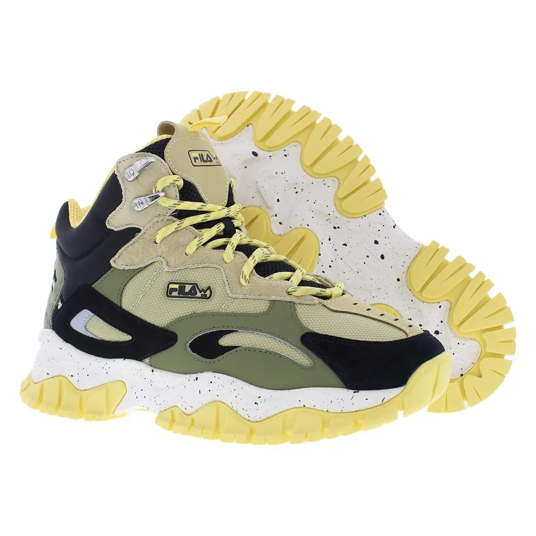 Fila Ray Tracer TR 2 Mid Womens Shoes Size 9 Color: Green/yellow/black