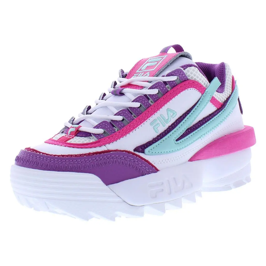 Fila Disruptor Ii Exp Girls Shoes Size 5 Color: White/purple/fusha