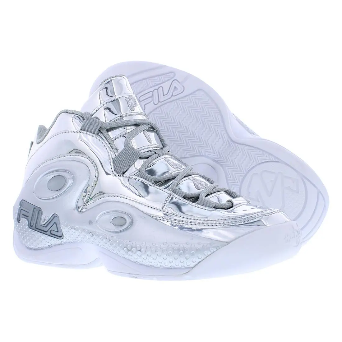 Fila Grant Hill 3 Metallic Mens Shoes Size 6 Color: Metallic Silver/metallic