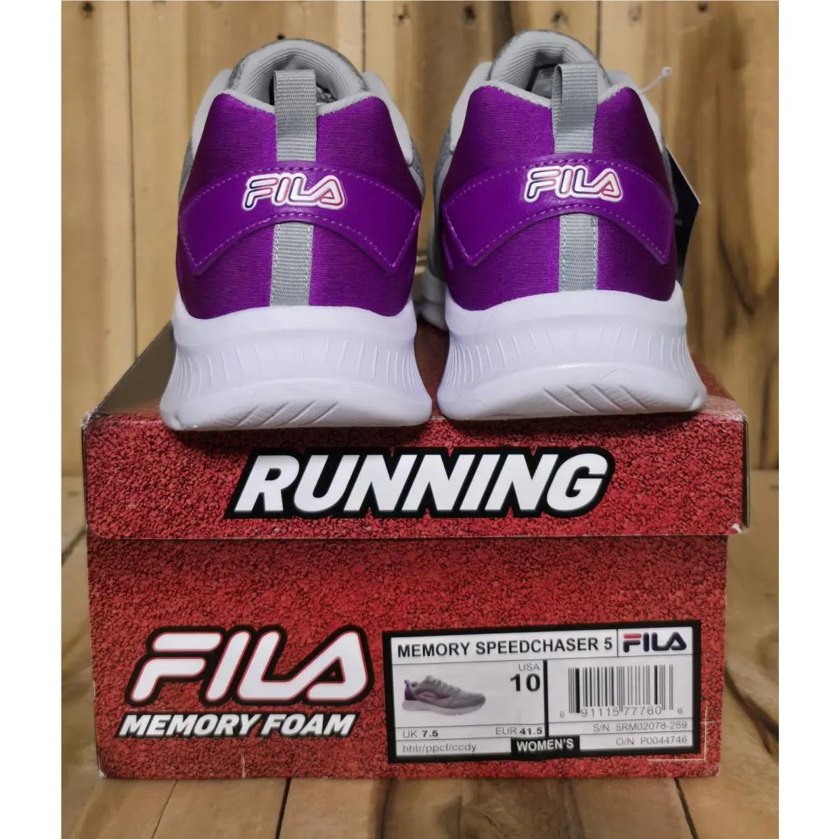 Fila shoes - Fila Memory Speedchaser 5 - Memory Speedchaser - 5RM02078-259 - Gray & Purple (UPC: 691115777606) 2