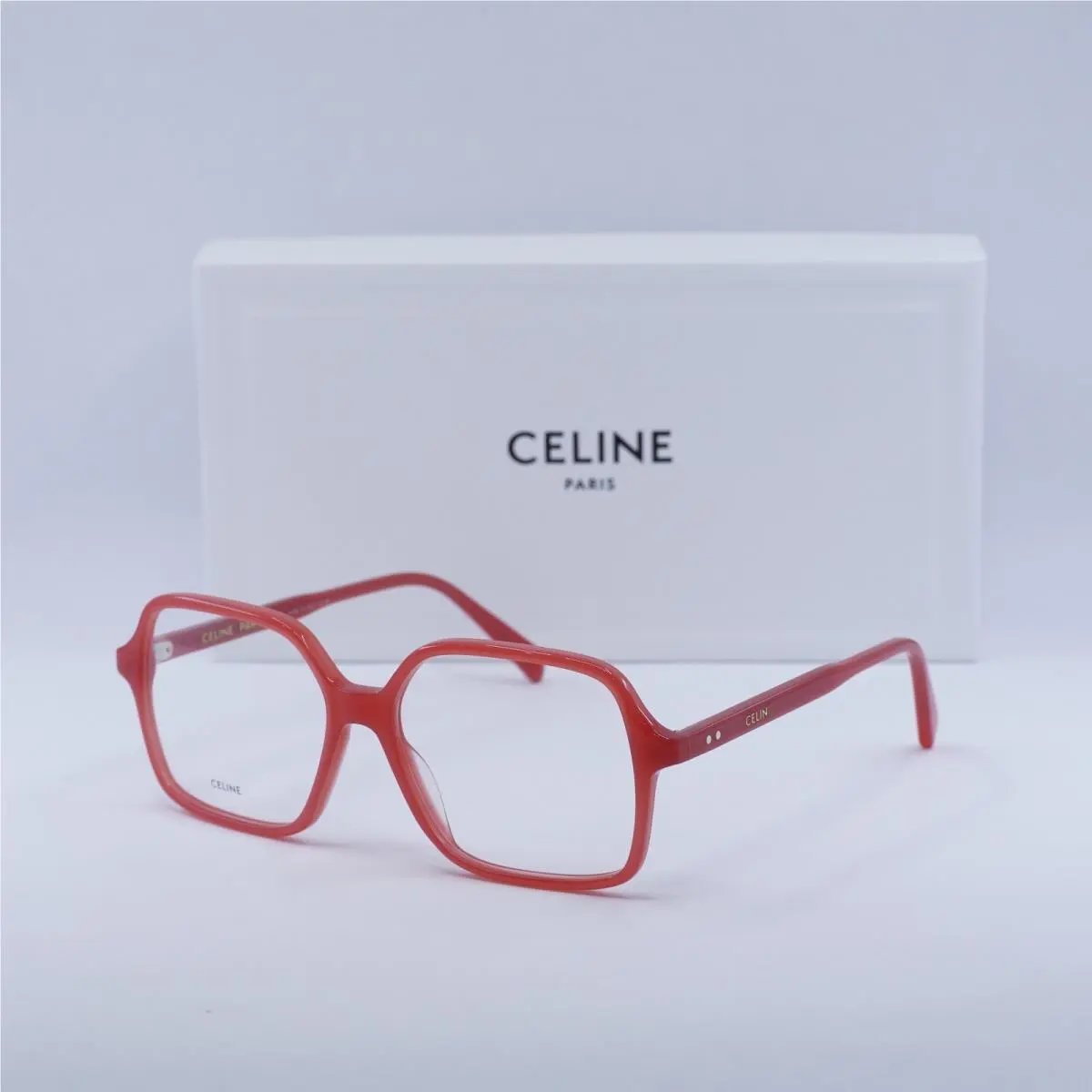 CL50126I 066 Translucent Red 55mm Eyeglasses by Celine