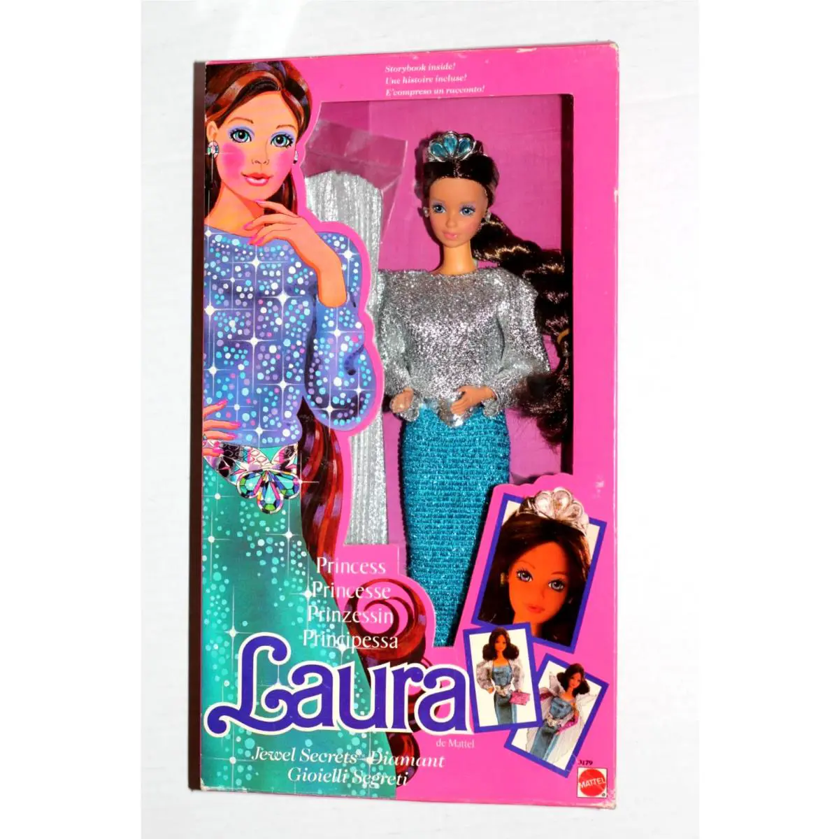 Vintage Barbie Doll Jewel Secrets Princess Laura Rare Mattel 3179 Whitney 1986