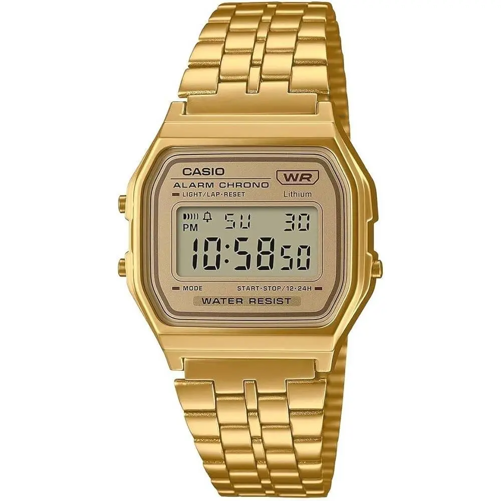 Vintage Gold Tone Digital Watch Gold by Casio