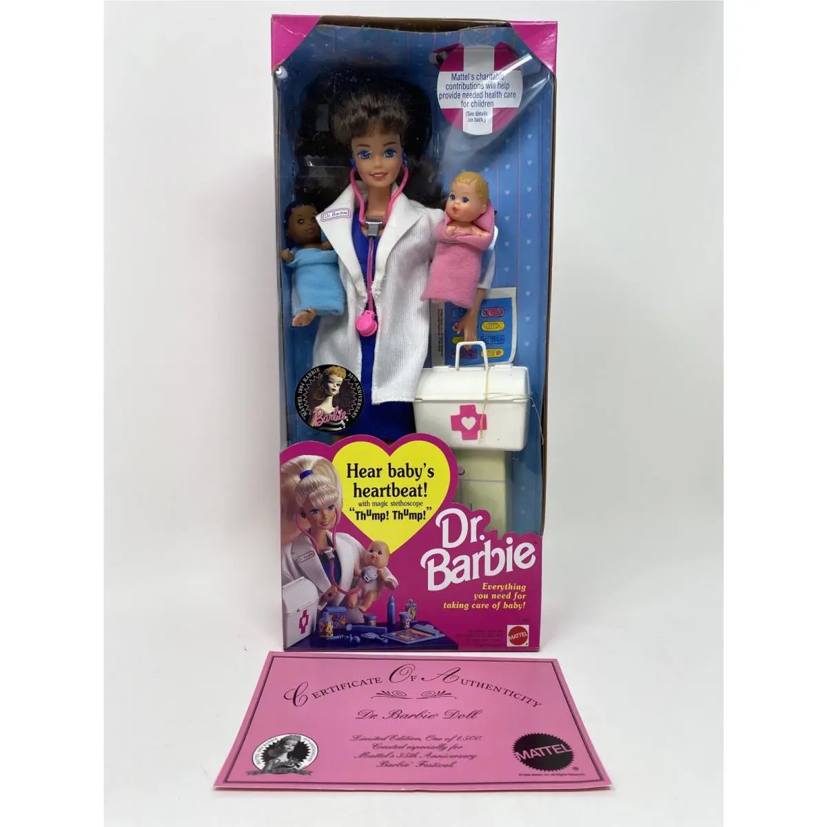 Dr. Barbie - Brunette 1994 35th Anniversary Festival Doll Ltd Edition Nrfb +cert