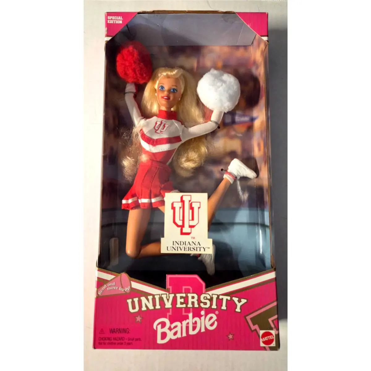 Vintage Barbie Indiana University Cheerleader Doll Special Edition 1996 Mattel