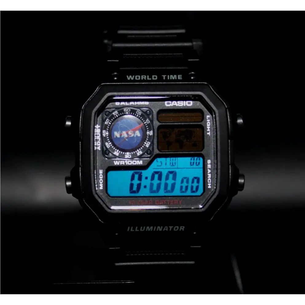 Nasa Inspired Casio AE-1200WHD Royale World Time Watch
