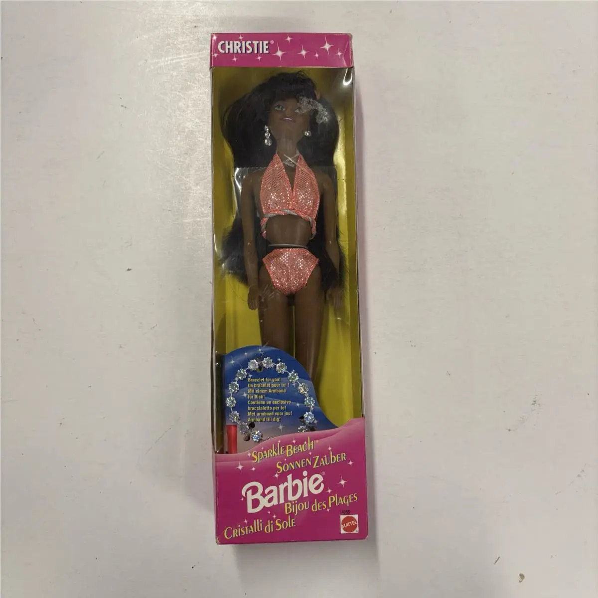 Vintage 1995 Christie Sparkle Beach Barbie African American Mattel 14355