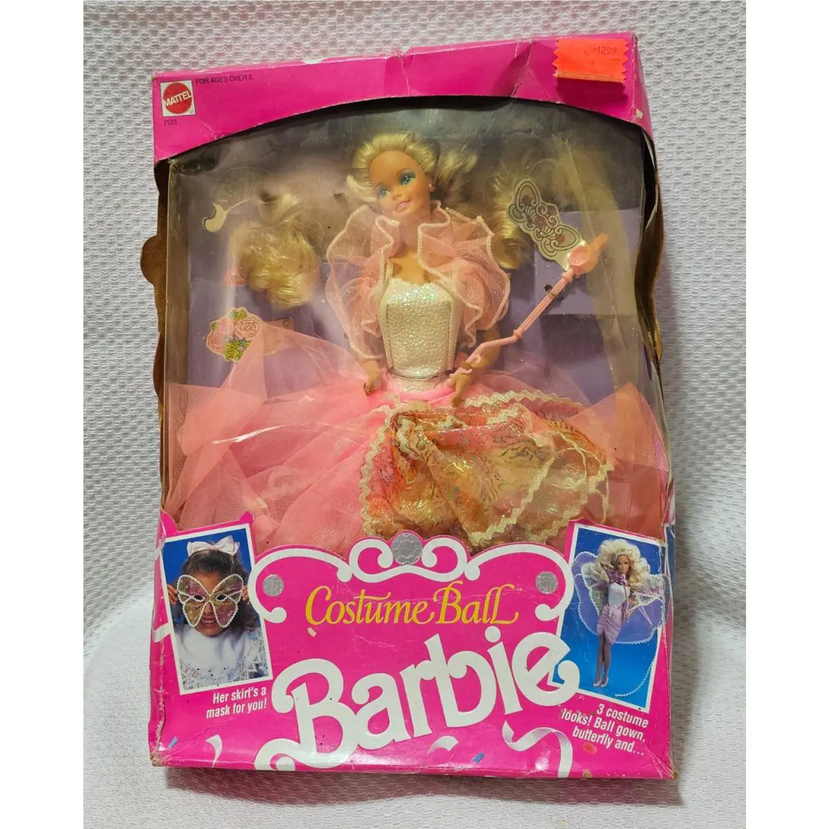1990 Costume Ball Barbie Mattel 7123 Vintage Blonde
