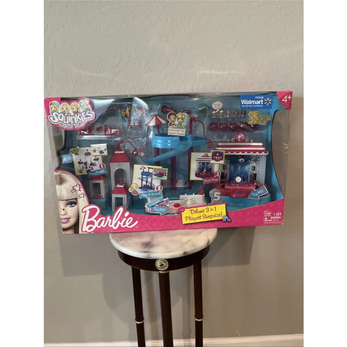 Barbie Squinkies Delux 3 In 1 Playset 32 Pieces Terrific Gift Idea