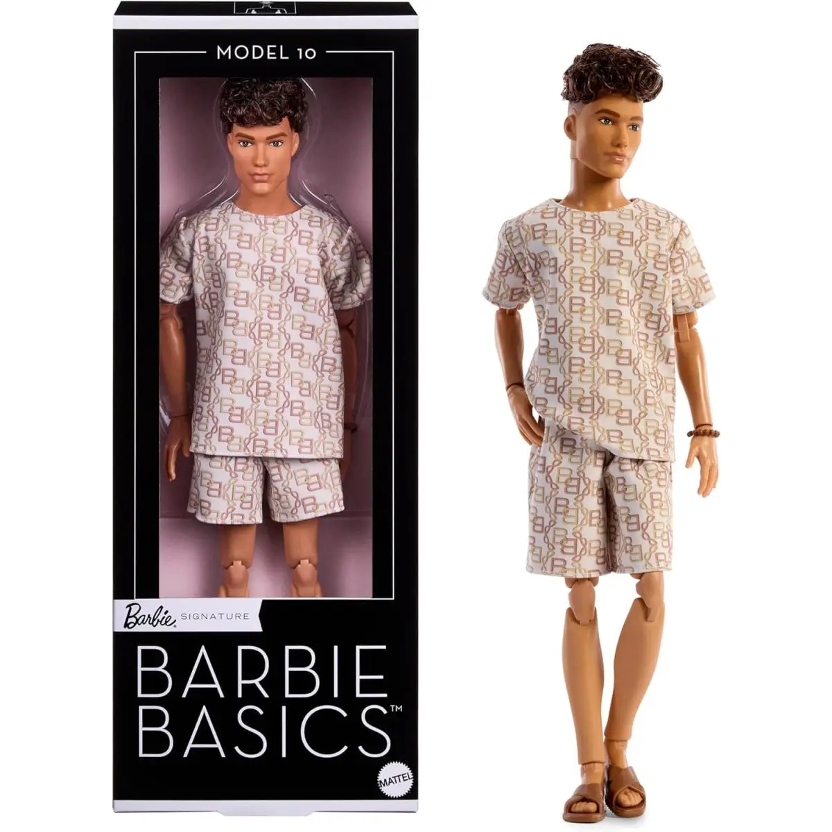 Barbie Basics Model Collector Ken Fashion Doll 10 with Brunette Hair in Shirt