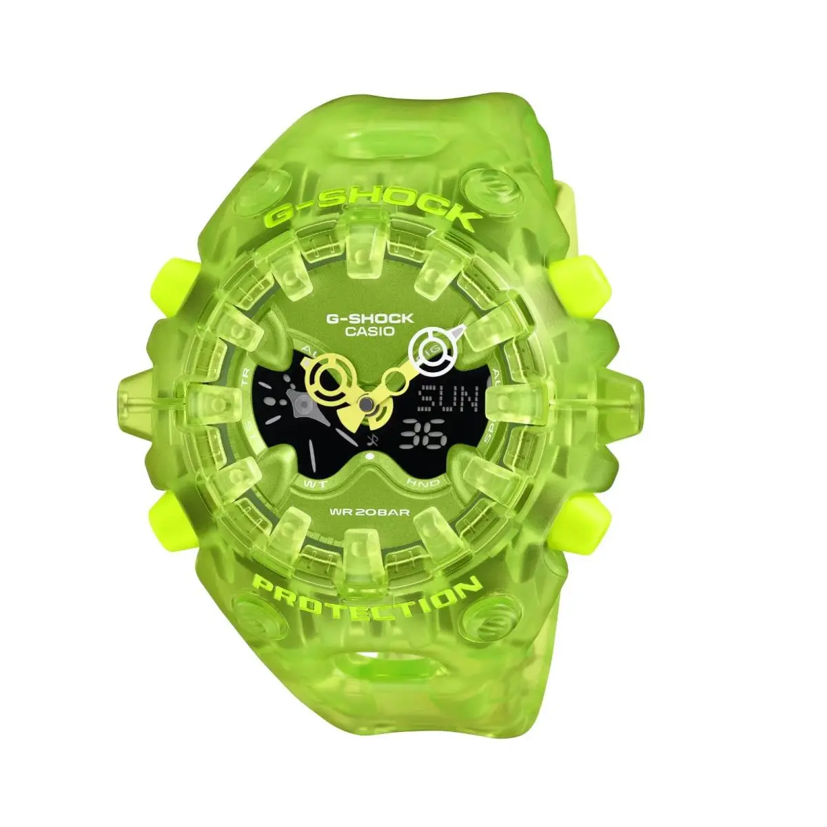 Casio G-shock GA-V01 Series Analog Digital Green Resin Watch GAV01SKE-3A