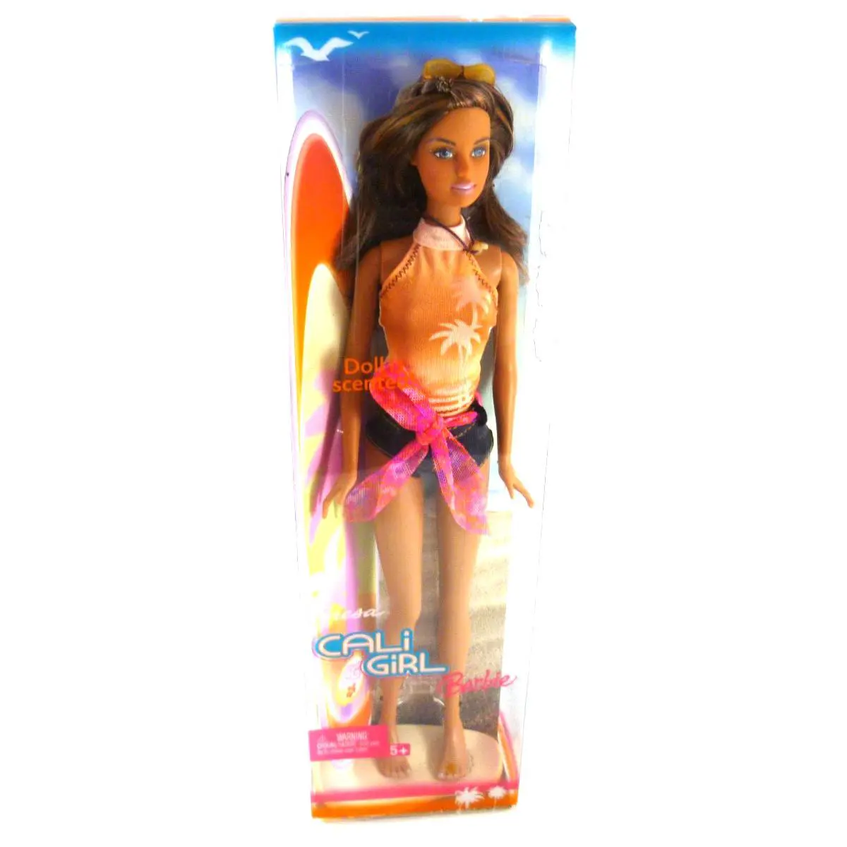 Mattel Barbie Cali Girl Teresa Scented Surfer Girl Doll 2004 Box Wear
