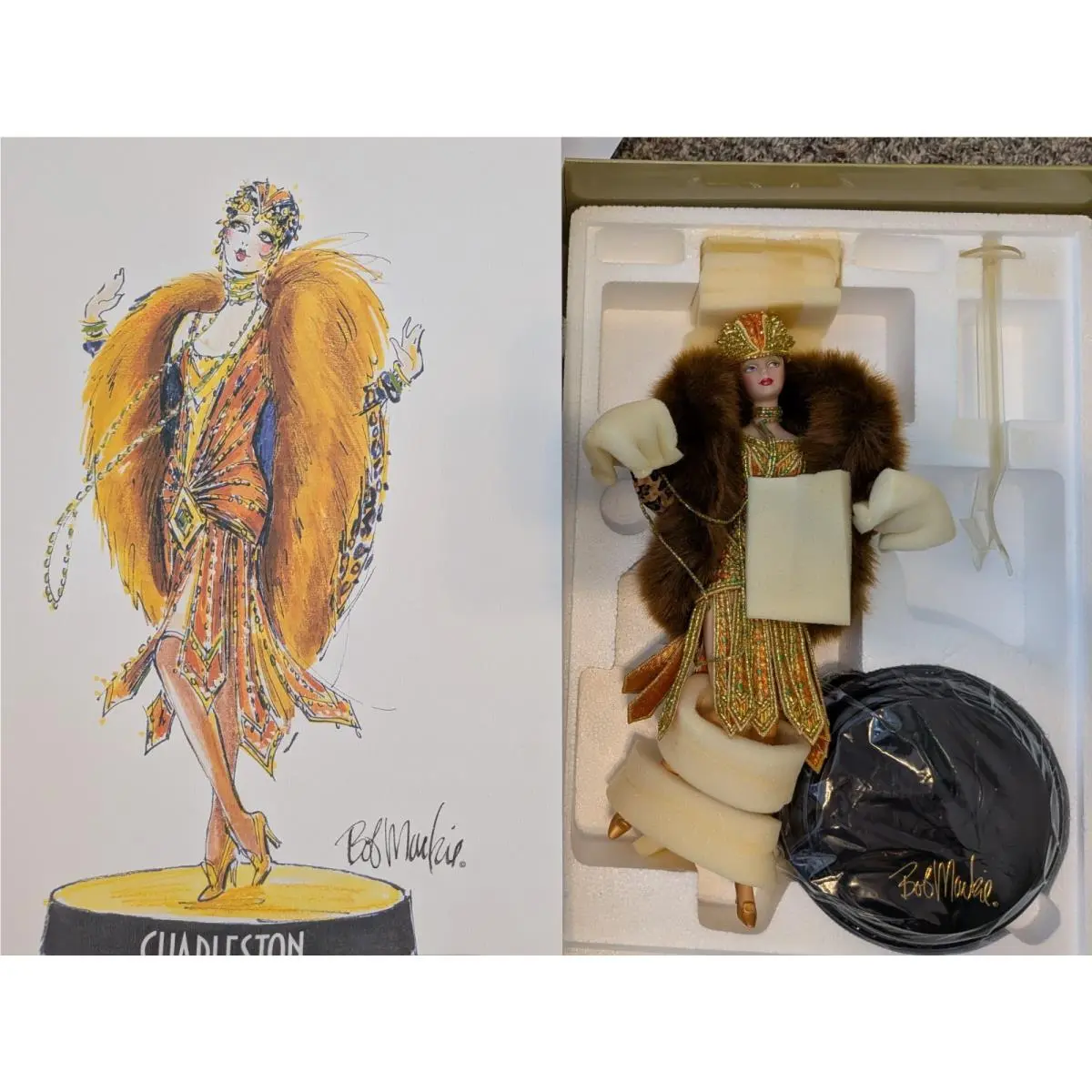 The Charleston. Celebration of Dance Porcelain Barbie Doll 2001 Mattel. No Coa