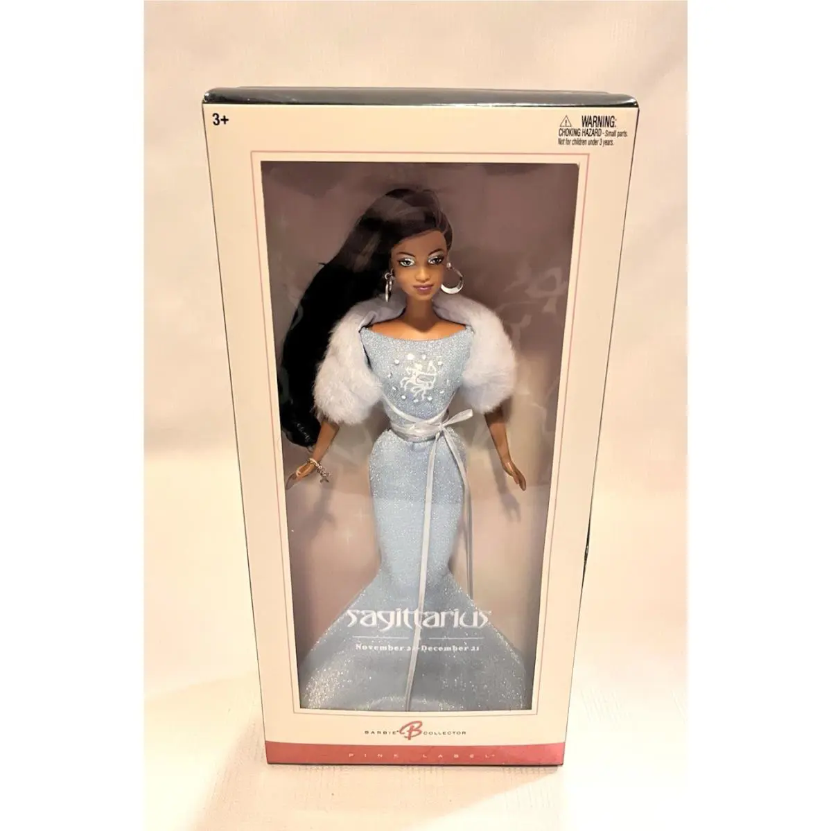 Mattel Barbie Zodiac Collection Sagittarius African American Pink Label Doll