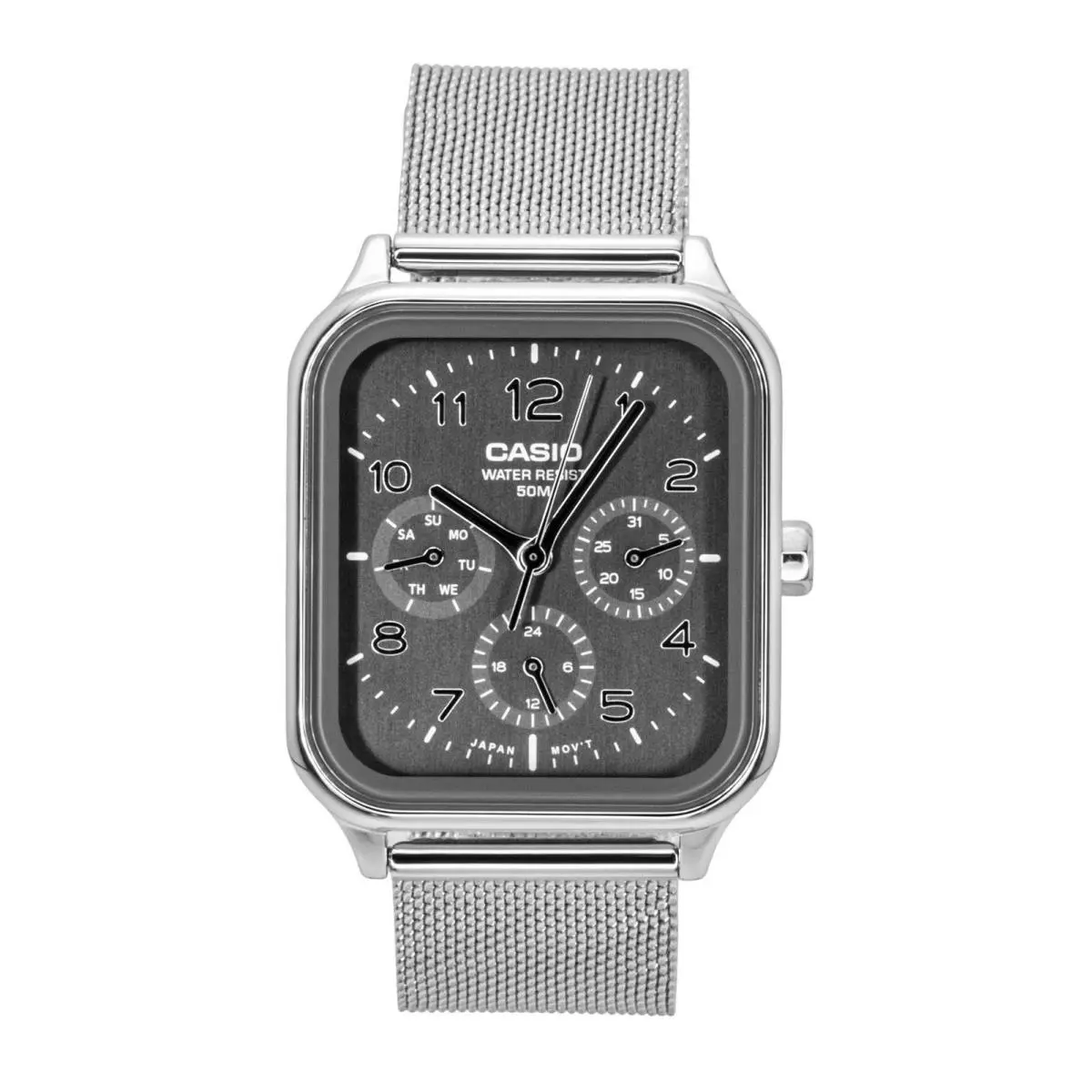 Casio Standard Analog Stainless Steel Grey Dial Quartz MTP-M306M-8AV Men`s Watch