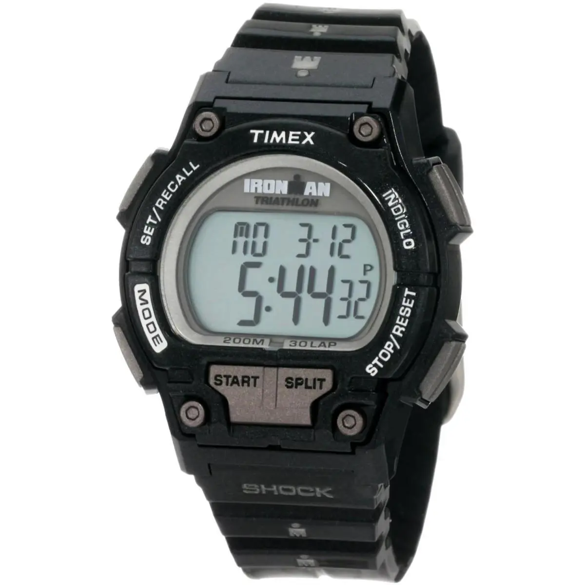 Ironman Triathlon Cinturino Mens Original Shock 42 mm Digit Ironman Triathlon Cinturino Mens Shock 42 mm Digital Watch T5K556 by Timex