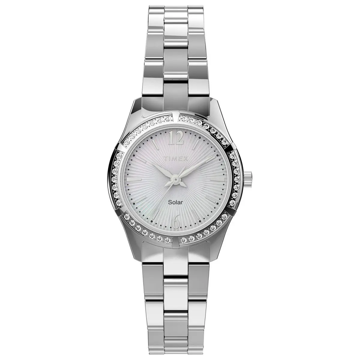 Timex Women`s Solar Premium Dress Watch 28mm Silver-tone