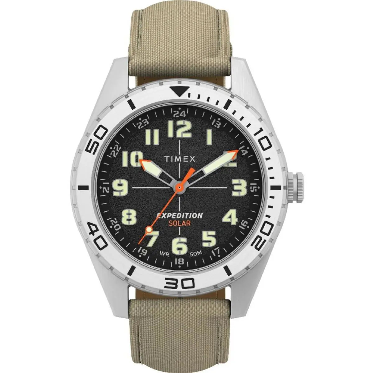 Timex TW4B30700 Men`s Expedition Field Solar Powered 43mm Fabric Strap Watch