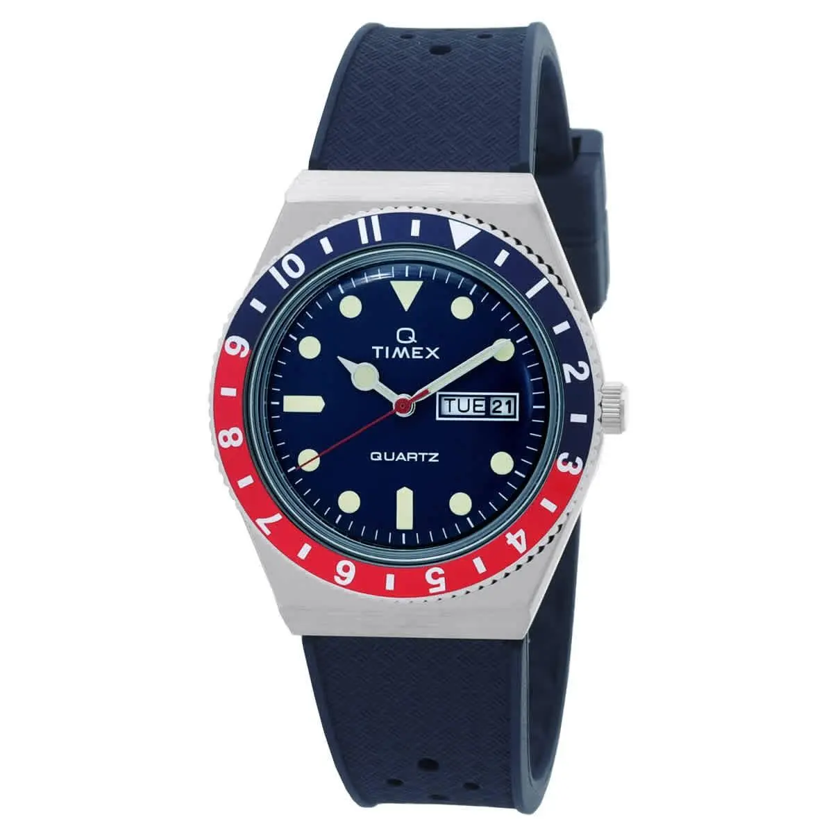 Timex Q Timex Quartz Blue Dial Pepsi Bezel Men`s Watch TW2V32100
