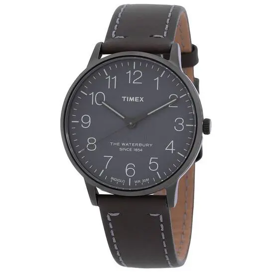 Timex Waterbury Classic Quartz Grey Dial Unisex Watch TW2P96000 - Dial: Grey, Band: Grey