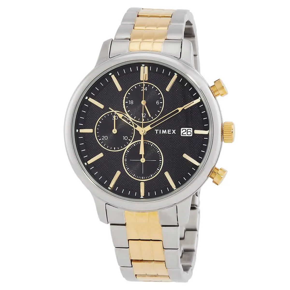 Timex Chicago Chronograph Quartz Blue Dial Two-tone Men`s Watch TW2W13300