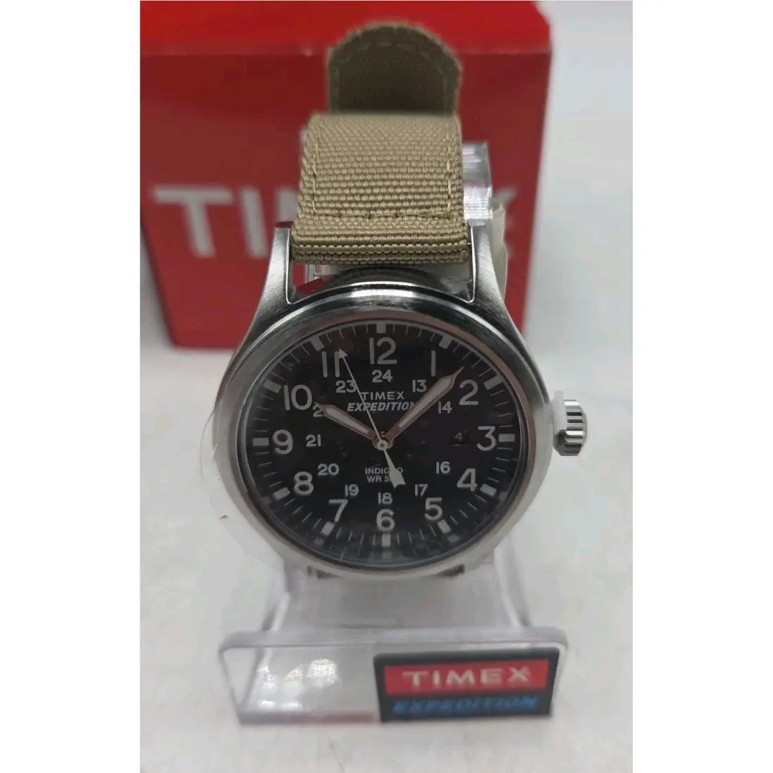 Vtg  Expedition Indiglo Night-light WR 50 Meter Water Resistant Nylon Strap by Timex