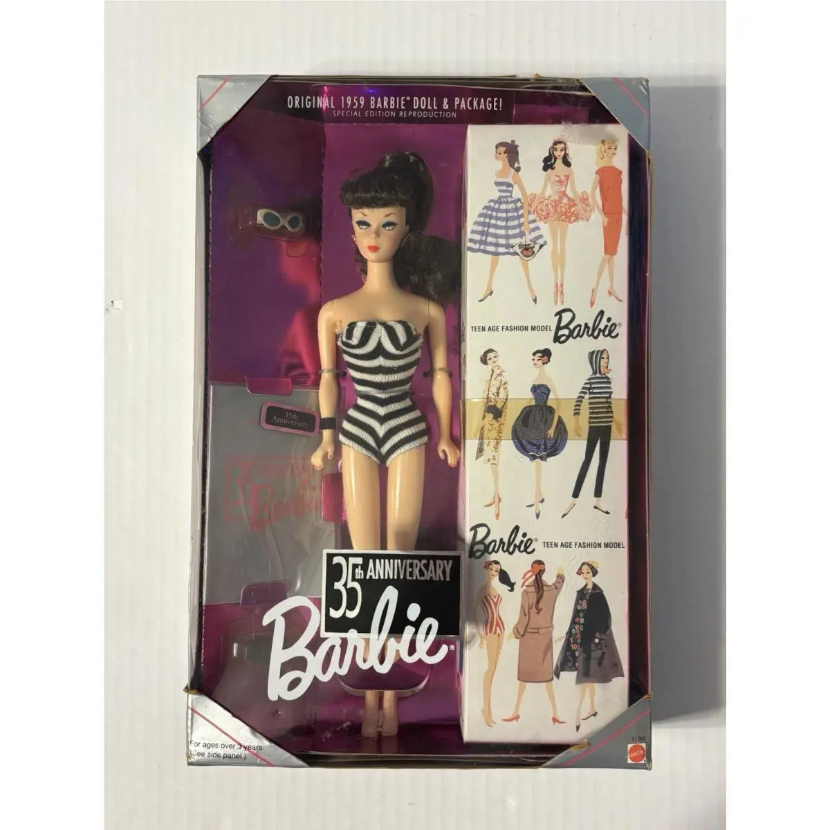 Barbie 35th Anniversary Brunette Solo In The Spotlight Reproduction 1993 Vintage