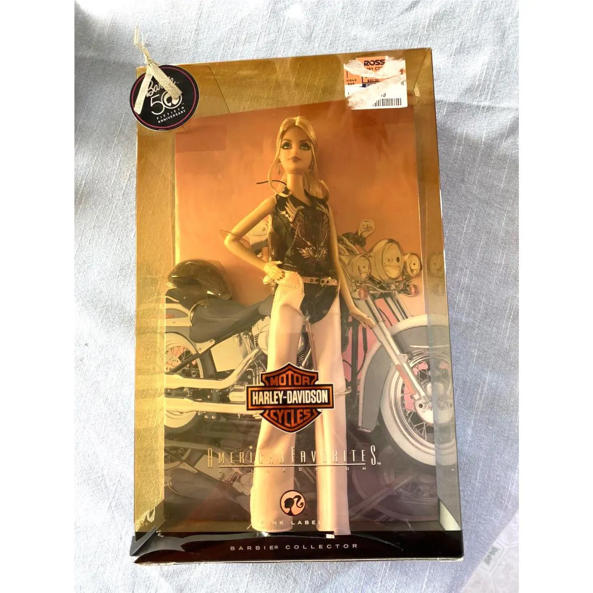Barbie 50TH Anniversary Harley Davidson /american Faves Doll /tatoo