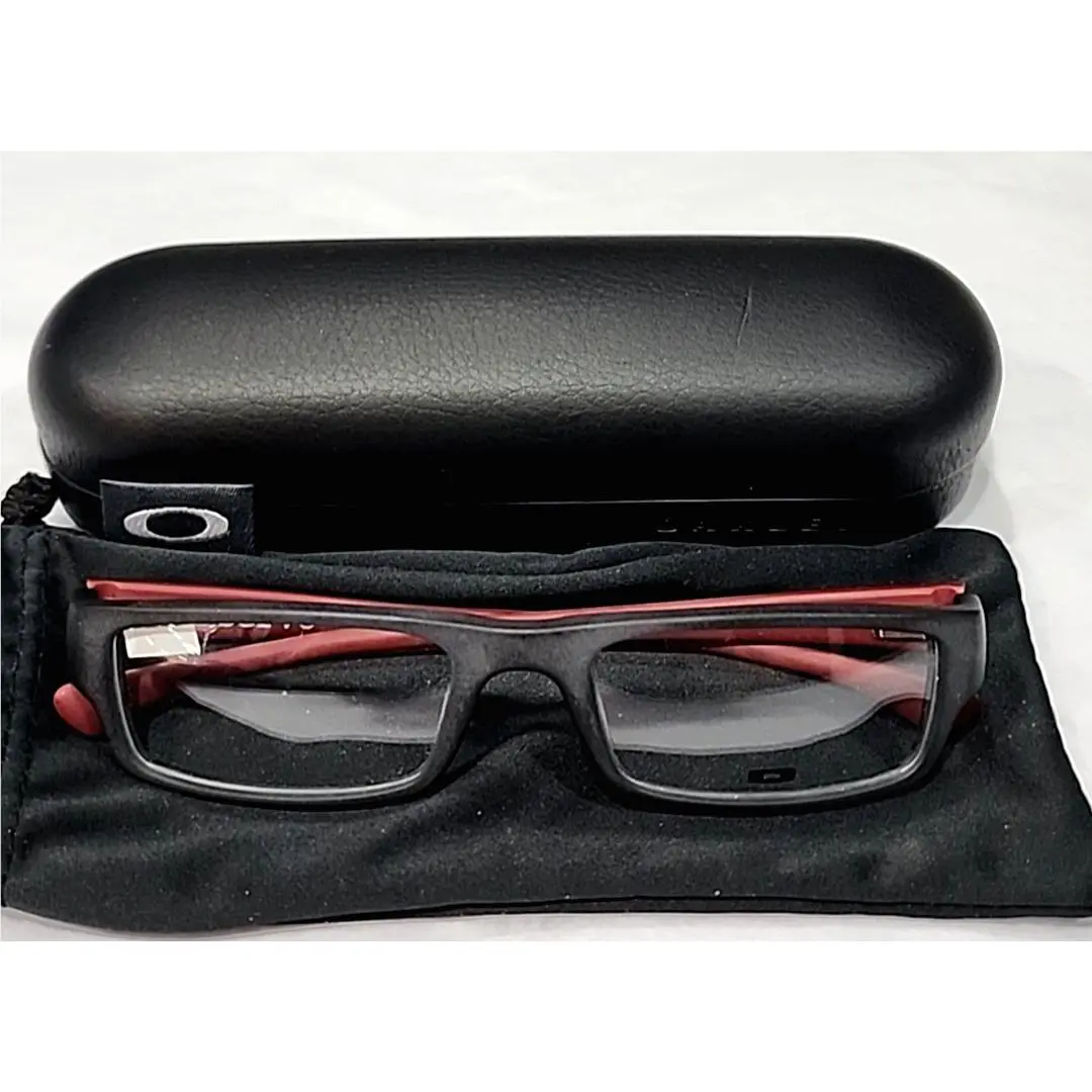 OX1066-0451 Servo Black Rectangle Purple Eyeglasses 51-18 140 Case Pouch by Oakley