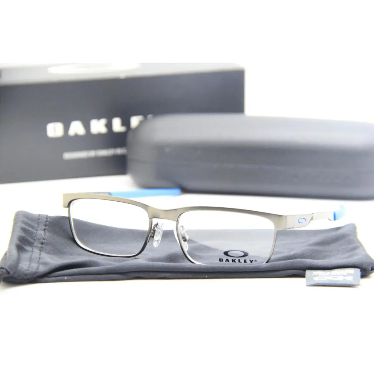 Oakley OY 3002-0248 Steel Plate XS Chrome Eyeglasses W/case 48-15