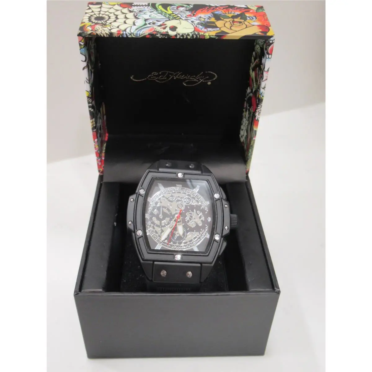 Mens Quartz Wristwatch Watch Black by Ed Hardy