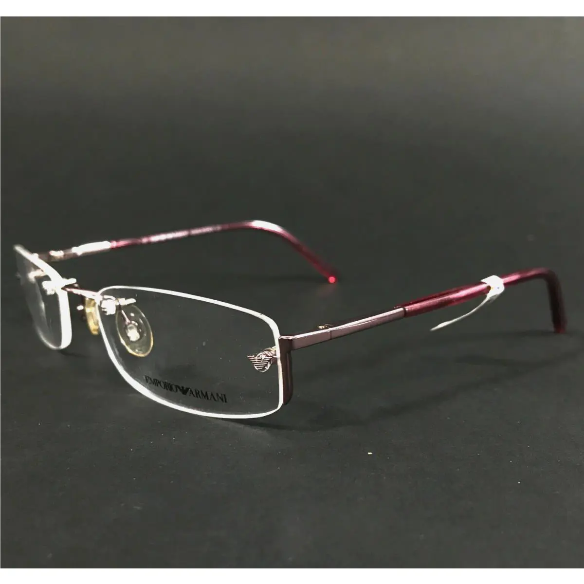 Emporio Armani Eyeglasses Frames EA9084 GW5 Purple Pink Half Rim 51-17-130