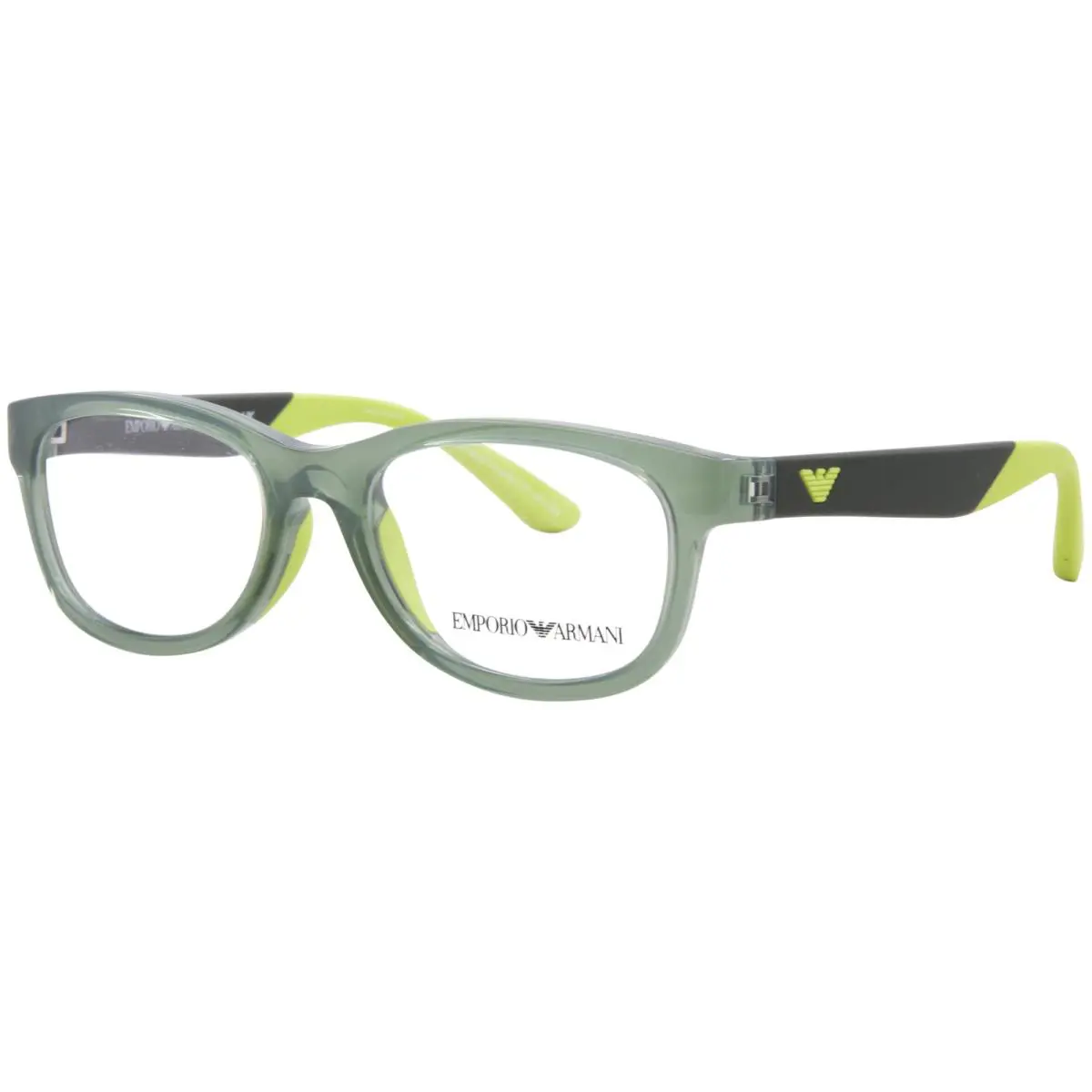 Emporio Armani EK3001 5359 Eyeglasses Youth Kids Boy`s Shiny Green Full Rim 47mm