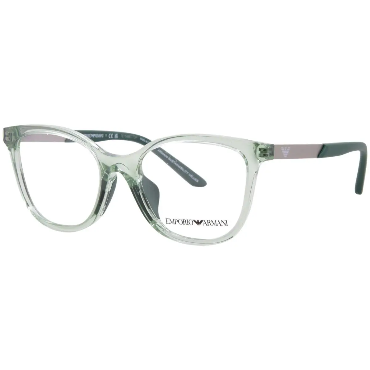 Emporio Armani EK3011U 6281 Eyeglasses Youth Kids Girl`s Green Full Rim 46mm