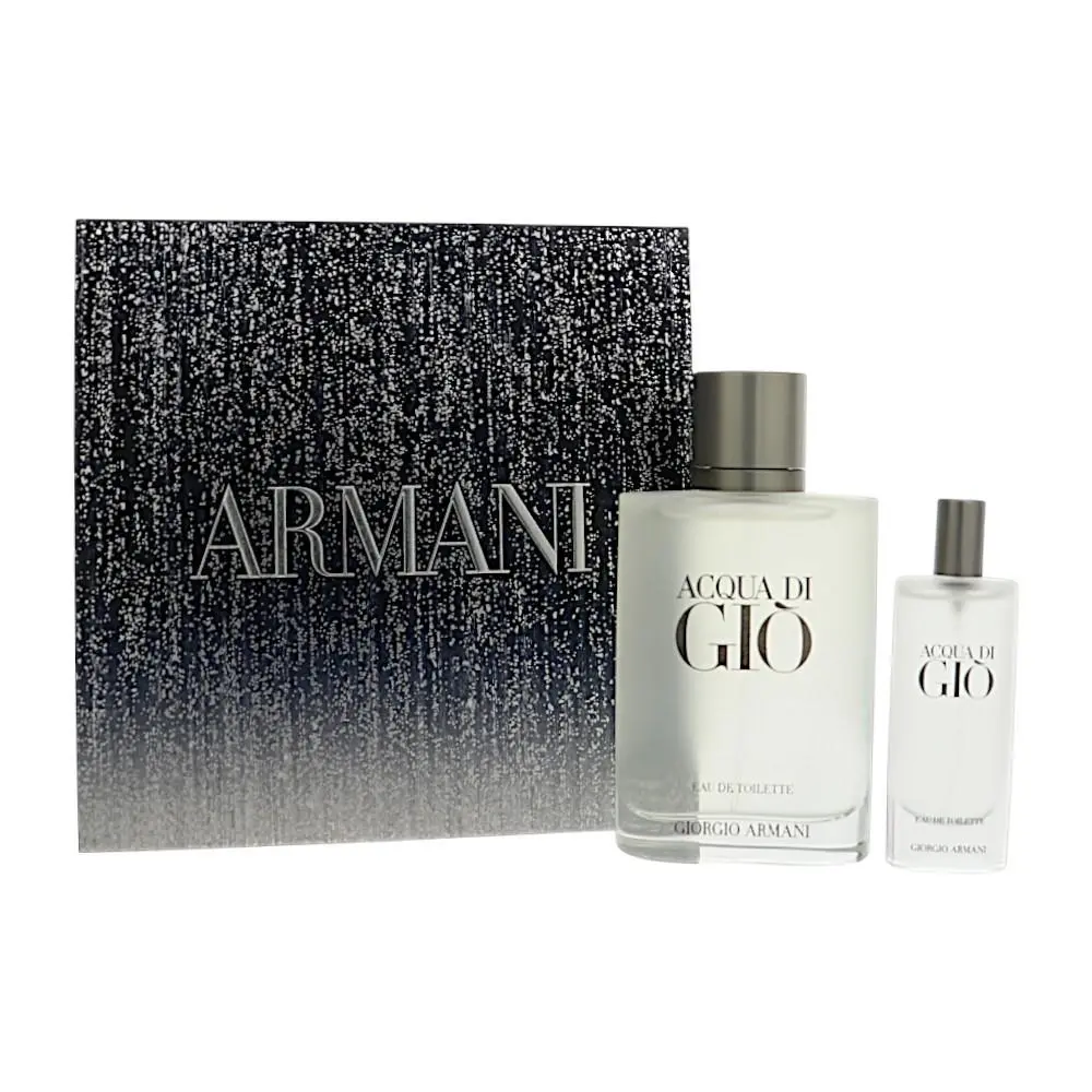 Acqua Di Gio by Giorgio Armani Gift Set For Men 2 Pc Gift Set - 3.3Oz Edt
