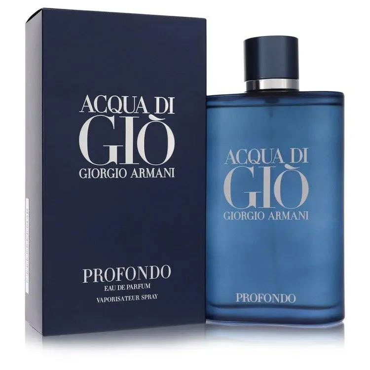 Acqua Di Gio Profondo by Giorgio Armani Eau De Parfum Spray 6.7 oz For Men Bran
