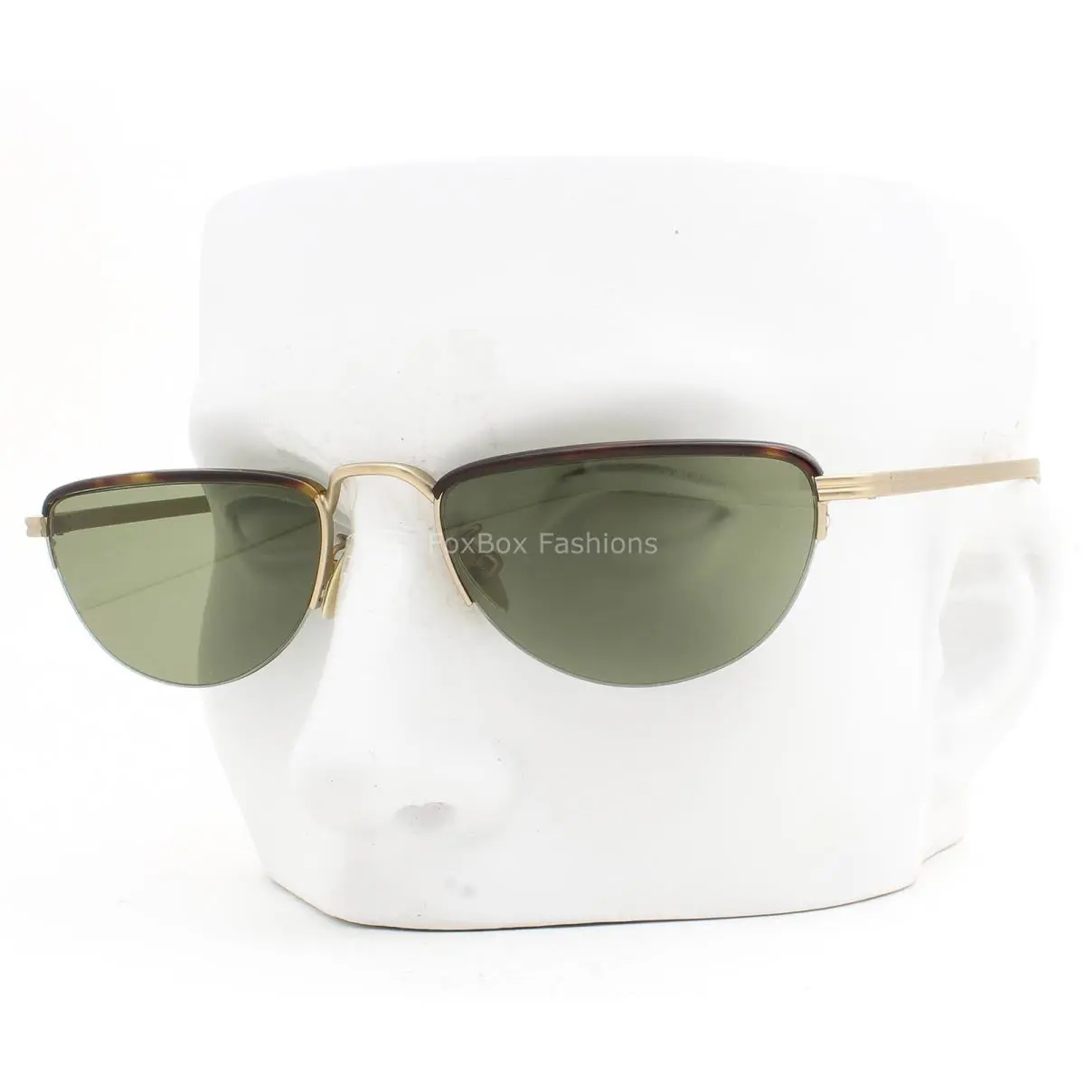Giorgio Armani Half-rim Sunglasses AR 6166J 3002/2A Matte Pale Gold W/case