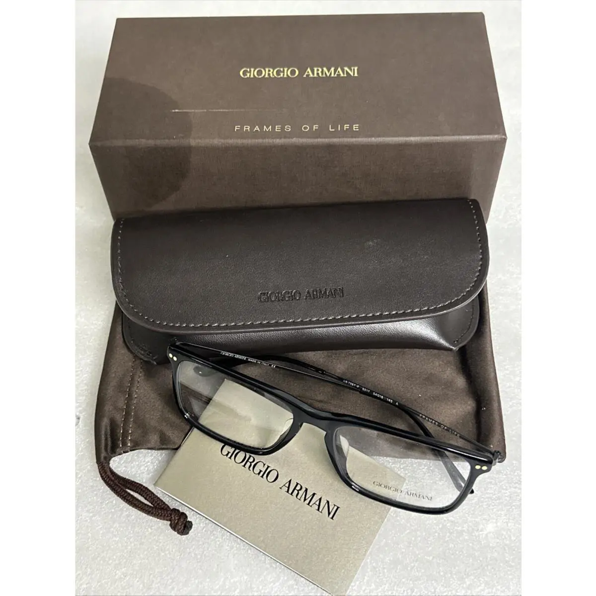 Giorgio Armani AR 7067-F 5017 Eyeglasses RX Black Frame AR7067F 54-16-145